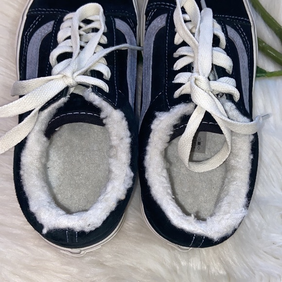 Vans Old Skool Faux Fur Lined Black Sneakers 5.5 - Picture 8 of 17
